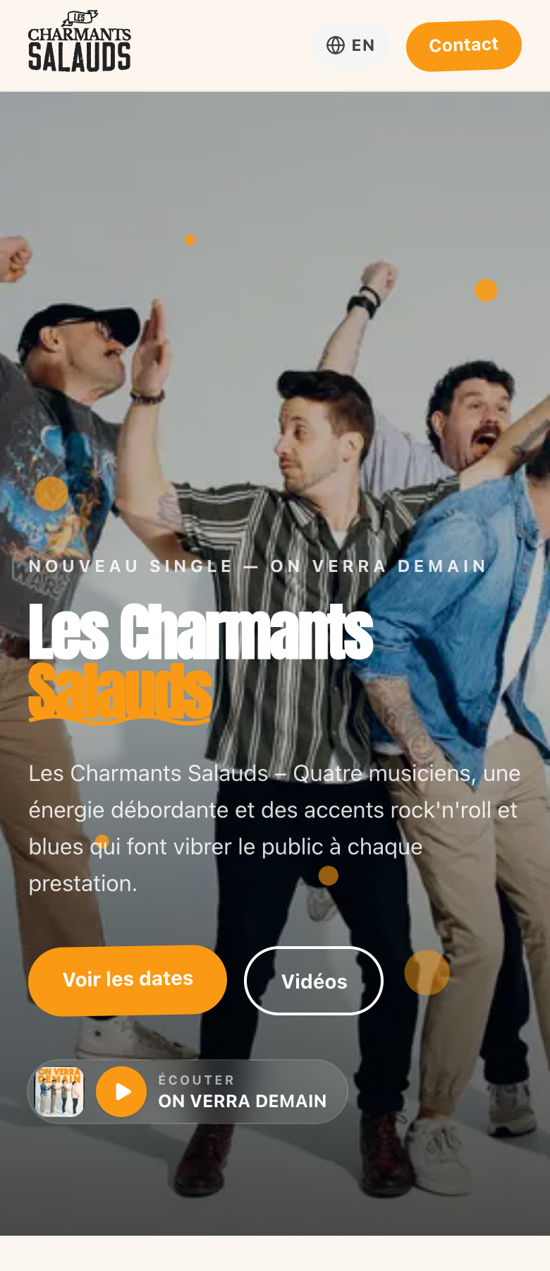 Aperçu du site Les Charmants Salauds